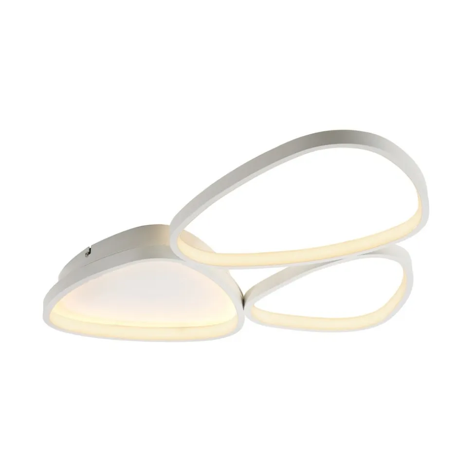 JUST LIGHT. Pebbles loftlampe, hvid, dæmpbar