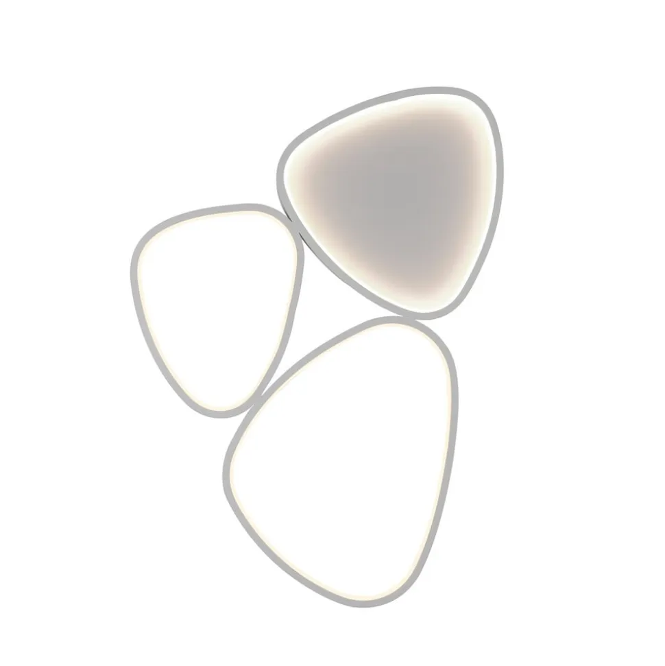 JUST LIGHT. Pebbles loftlampe, hvid, dæmpbar