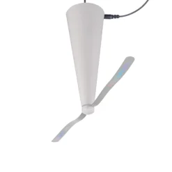 JUST LIGHT. Swat fluepiskeris, batteridrevet, hvid