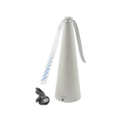 JUST LIGHT. Swat fluepiskeris, batteridrevet, hvid