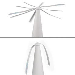 JUST LIGHT. Swat fluepiskeris, batteridrevet, hvid