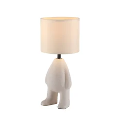 JUST LIGHT. Ted bordlampe, keramik, opretstående, sandbeige