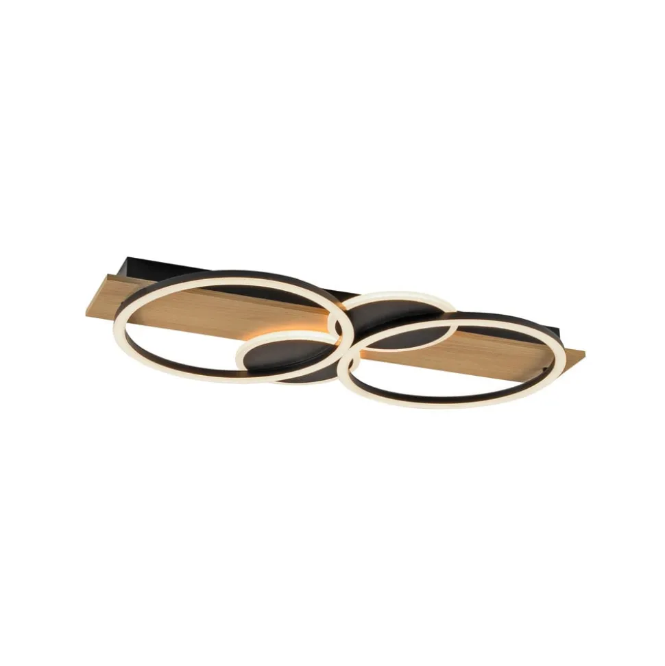 JUST LYS. Trooper loftlampe, jern, træ