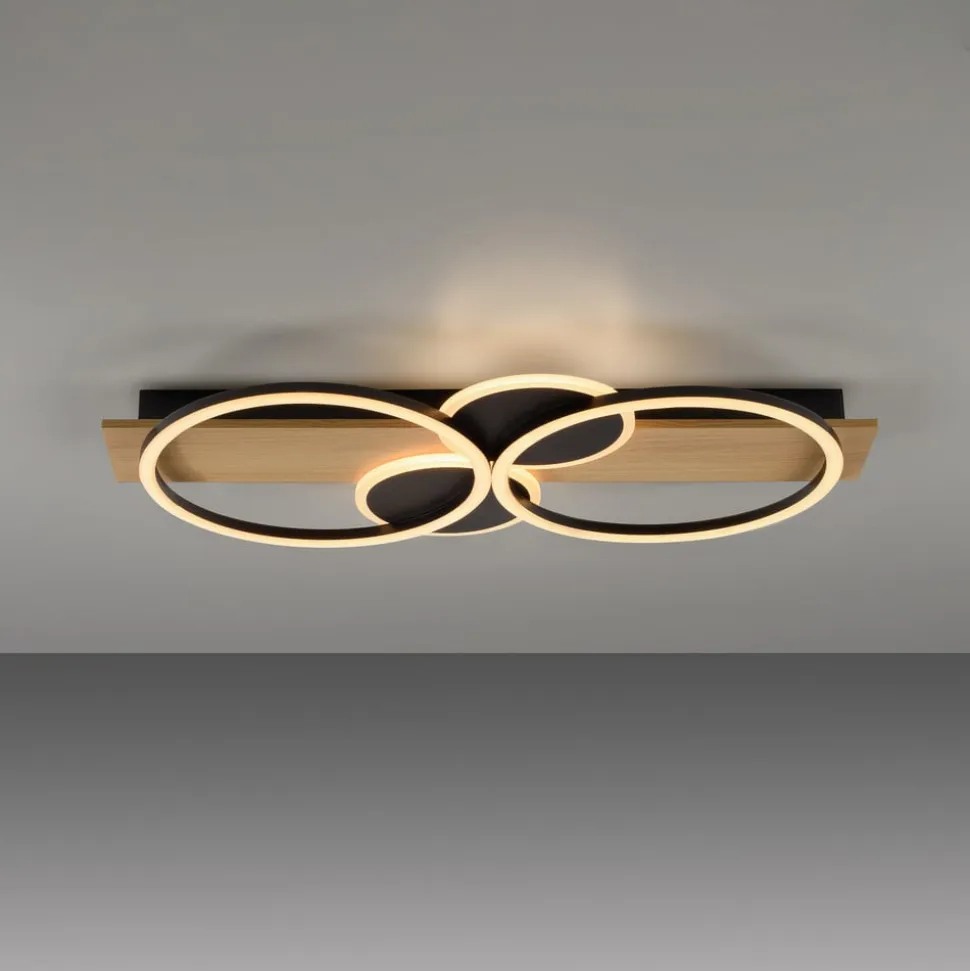 JUST LYS. Trooper loftlampe, jern, træ