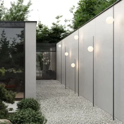 Karman lampe med jordspyd Atmosphere, sort 178 cm plast