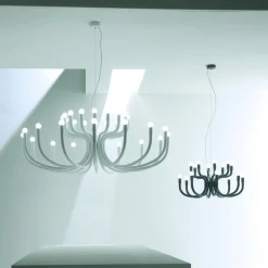 Karman lysekrone Snoob, sort Ø 73 cm aluminium 20-lys.