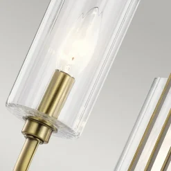 Kimrose hængelampe, 3 lyskilder, messing