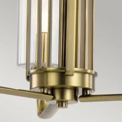 Kimrose hængelampe, 3 lyskilder, messing