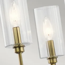 Kimrose lysekrone, 6 lyskilder, messing