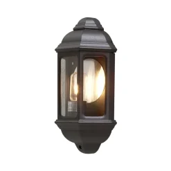 Klassisk udendørs væglampe Cagliari I, i sort