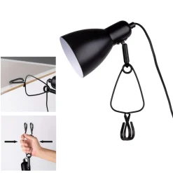 Klemmelampe Mara justerbar stikkabel, sort