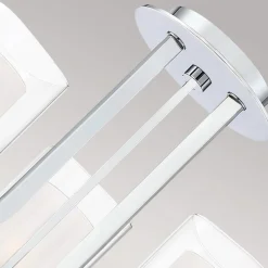 Kolt IP44-loftslampe med dobbelte glasskærme