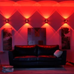 Kontrollerbar LED-væglampe Fisheye, fjernbetjening