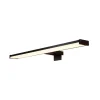 Kos LED-spejllampe, bredde 60 cm, sort aluminium IP44