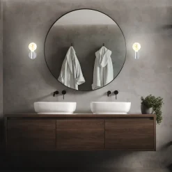 Kosol væglampe til badet, IP44, E27, krom