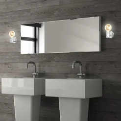 Kosol væglampe til badet, IP44, E27, krom