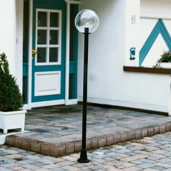 KRISTALLKUGEL lampemast i sort