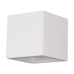 Kubusformet LED-væglampe Marita lavet af gips