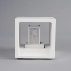 Kubusformet LED-væglampe Marita lavet af gips