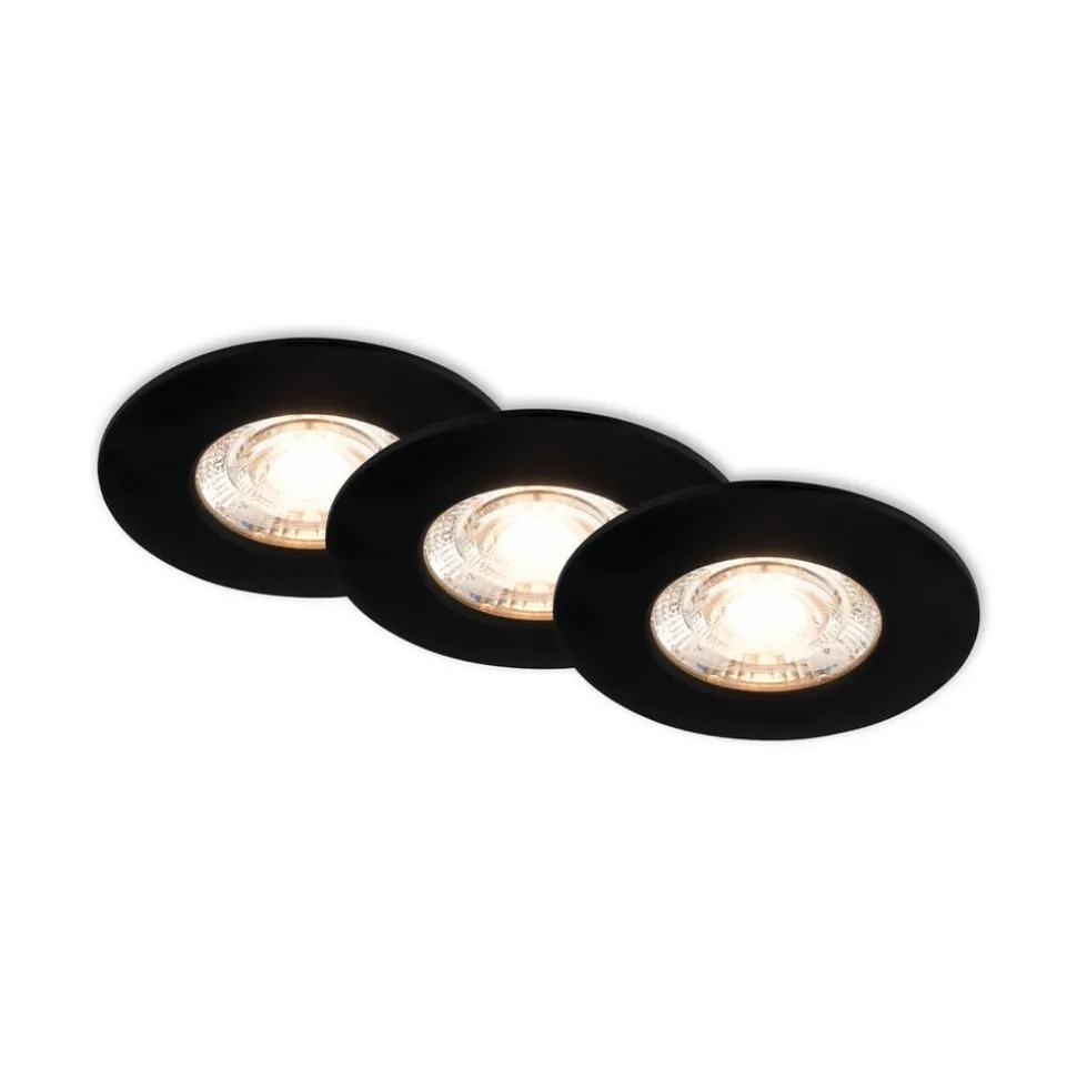 Kulana Mini indbygget spotlight LED IP44 3 st sort