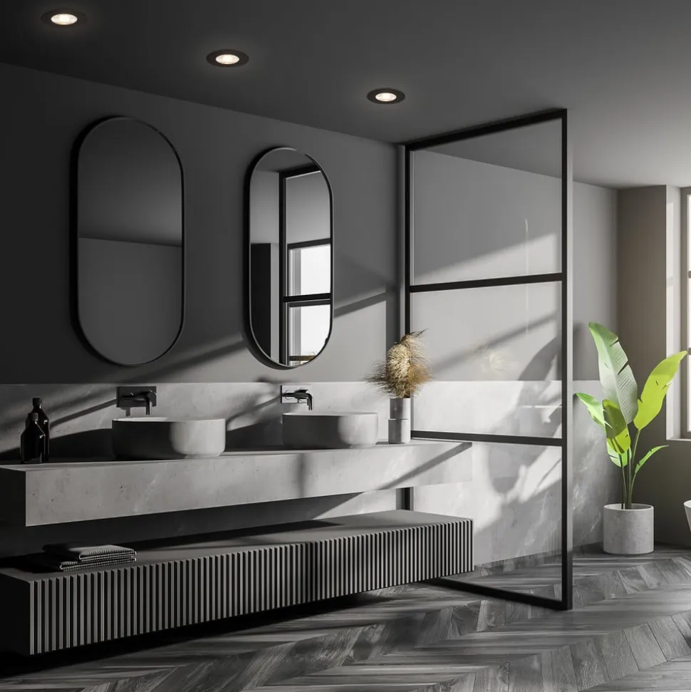 Kulana Mini indbygget spotlight LED IP44 3 st sort