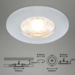 Kulana Mini indbygget spot med LED IP44 3er krom