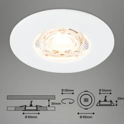 Kulana Mini indbygget spot LED IP44 3 stk hvid