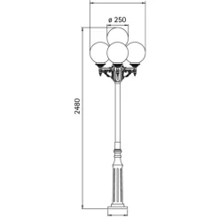 Kunstfærdig kandelaber GOL 165-4