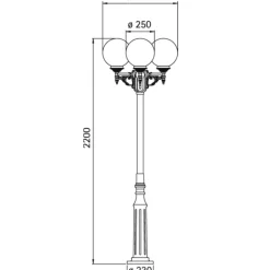 Kunstfærdig kandelaber GOL 163-3