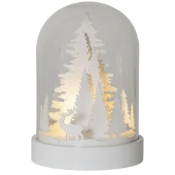 Kupol skovscene LED-dekorationslampe, hvid
