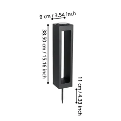 Lampe med jordspyd 48934, sort