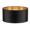 Lampeskærm Alba, Ø 40 cm, E27, sort/guld