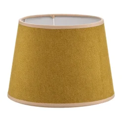 Lampeskærm Classic S, vævet, sennepsgul