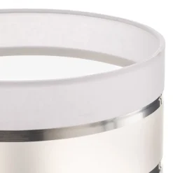 Lampeskærm Helen E27 Ø25/højde 15 cm hvid/sølv