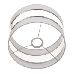 Lampeskærm Helen E27 Ø25/højde 15 cm hvid/sølv