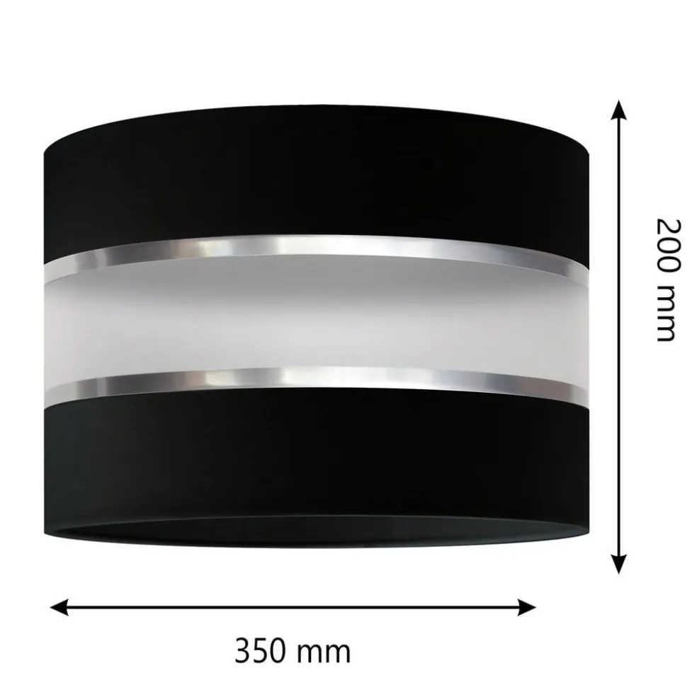 Lampeskærm Helen E27 Ø35/Højde20cm sort/sølv