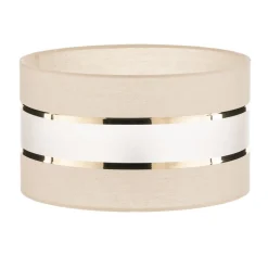 Lampeskærm Helen E27 Ø35/Højde20cm ecru/guld