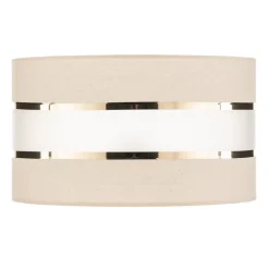 Lampeskærm Helen E27 Ø35/Højde20cm ecru/guld