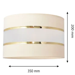 Lampeskærm Helen E27 Ø35/Højde20cm ecru/guld