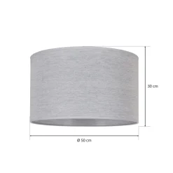 Lampeskærm Roller, grå, Ø 50 cm, højde 30 cm