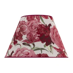 Lampeskærm Sofia Højde 31 cm, blomstermønster rød