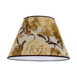 Lampeskærm Sofia Højde 31 cm, blomstermønster gul