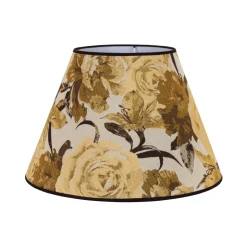 Lampeskærm Sofia Højde 31 cm, blomstermønster gul