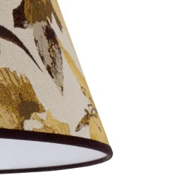 Lampeskærm Sofia Højde 31 cm, blomstermønster gul