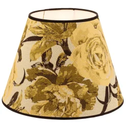 Lampeskærm Sofia Højde 25 cm, blomstermønster gul
