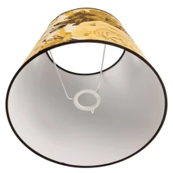 Lampeskærm Sofia Højde 25 cm, blomstermønster gul