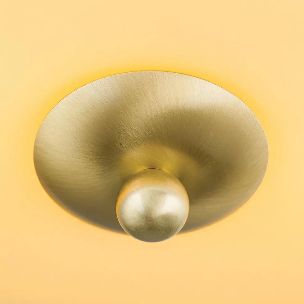 Landhaus loftlampe, messing creme blå, Ø 28 cm
