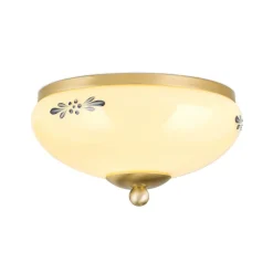 Landhaus loftlampe, messing creme blå, Ø 21 cm