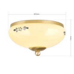 Landhaus loftlampe, messing creme blå, Ø 21 cm