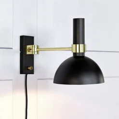 Larry væglampe med dæmper, messing